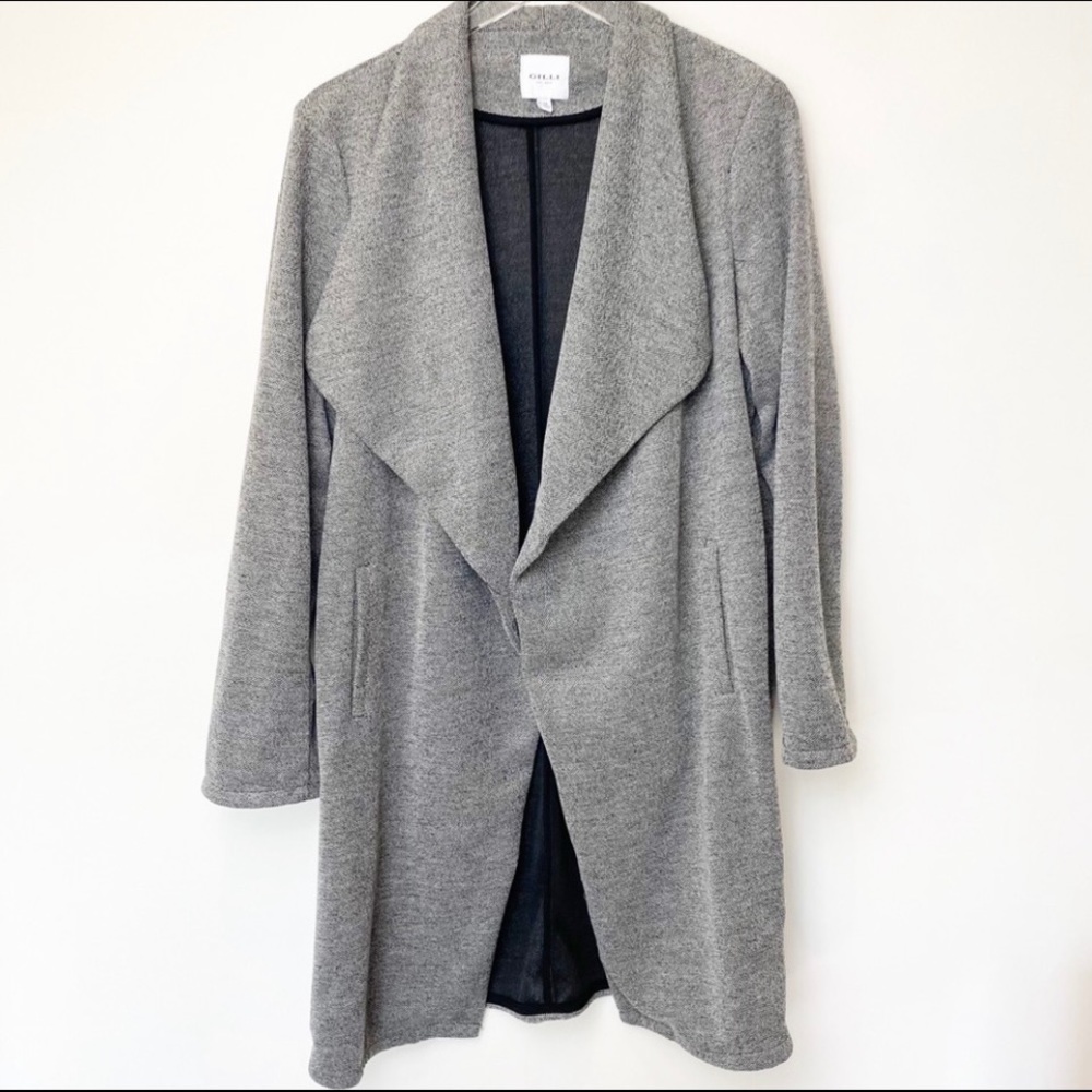 GILLI Open Front Waterfall Coat/Cardigan Duster